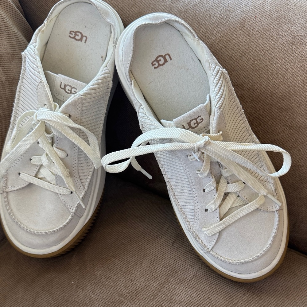 UGG Women's Cream Textured Sneakers
